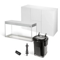AQUAEL ZESTAW AKWARIOWY GLOSSY ST 120 D&N BIAŁY Z SZAFKĄ PREMIUM I WYPOSAŻENIEM