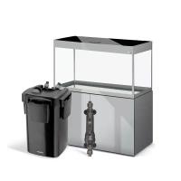 AKWARIUM AQUAEL GLOSSY ST 80 D&N SZARY Z SZAFKĄ, GRZAŁKĄ I FILTREM