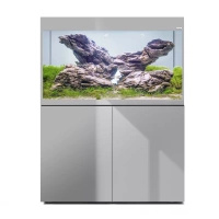 AQUAEL ZESTAW AKWARIOWY GLOSSY ST 100 D&N SZARY + SZAFKA
