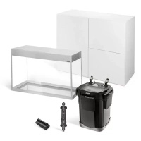 AQUAEL ZESTAW AKWARIOWY GLOSSY ST 100 D&N BIAŁY Z SZAFKĄ PREMIUM I WYPOSAŻENIEM