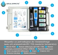 APERA INSTRUMENTS PC60 MIERNIK pH, PRZEWODNOŚCI/EC, TDS, ZASOLENIA I TEMPERATURY