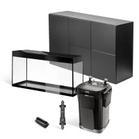 AQUAEL ZESTAW AKWARIOWY GLOSSY ST 120 D&N CZARNY Z SZAFKĄ PREMIUM I WYPOSAŻENIEM